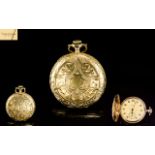 Waltham Antique Period Nice Quality 14ct Gold - Hunter Pocket Watch.