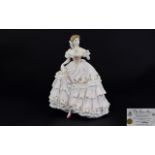 Royal Worcester - Ltd Edition Hand Painted Porcelain Figurine ' The Fairest Rose ' Sculptured by N.