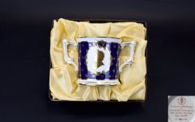 Limited Edition Royal Crown Derby Loving Cup to Commemorate the 80th Birthday of The Queen Mother.