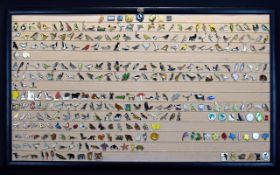 A Very Large Collection Of RSPB Members Society Enamel Pin Badges A comprehensive collection of