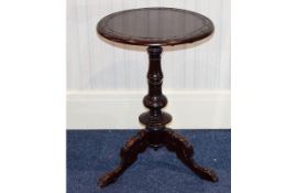 Mahogany Finish Tripod Table, Height 28 Inches,