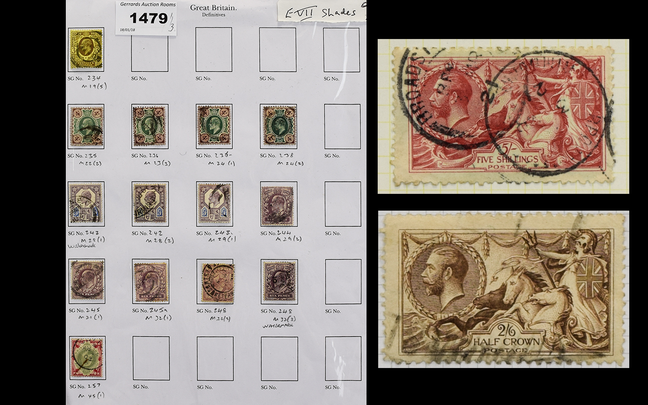 A Selection of Better Edward VIII and George VII High Value Stamps Stated to Catalogue Over £600.