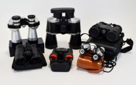 Five Cased Sets Of Binoculars To Include 10x32 Hawke Endurance, 4x30, 8x20 Orion,