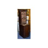 Rosewood Victorian Medicine / Medical Cabinet. Astral Glazed Door, Mirrored Top with Storage Base.