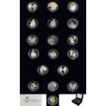 Queen Elizabeth II 80th Birthday 2006 Silver Proof Coin Collection of ( 17 ) Coins,