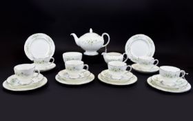 Wedgwood Bone China ( 21 ) Piece Tea Service ' Westbury ' Pattern. R4410. Comprises Six Trios, 1