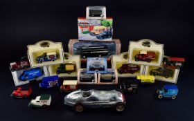 A Collection Of Boxed and Unboxed Vehicles, including Die Cast Model Walkers Crisps Truck,