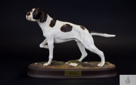 Royal Doulton Dog Figure ' The Pointer ' on Ceramic Plinth. DA110, Designer G. Tongue.