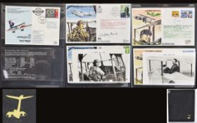 British Aviation - Album Containing First Flights - Top Quality 1st Day Covers.