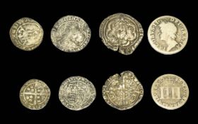 A Collection of British Kings and Queens Silver Coins From 13th - 17th Century.