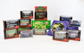 A Collection of boxed Corgi vehicles including Limited edition Corgi tramlines,