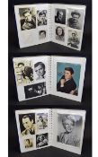 Autograph Collection in Large Book, Photo's & Pages great stars noted inc...