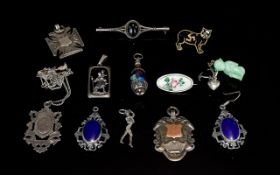 Small Mixed Lot Of Silver Fobs,
