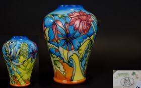 Moorcroft - Modern Top Quality Tube lined Vase ' Arizona ' Design. Designer Jeannie McDougall. c.