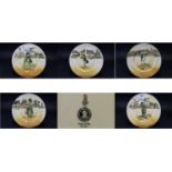 Royal Doulton Dickens Ware Collection Of Five Series Ware Cabinet Plates Tony Weller D6327, Mr