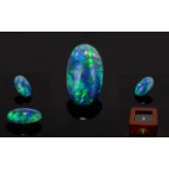 Australian - Magnificent Oval Shaped Natural Black Opal ( Loose ) of Good Quality. Est Weight 2.