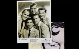 Bill Haley Autograph On A Page 1960's