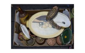 A Collection of Earthenware Cannisters.