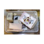 Collection of Assorted Items including boxed Leonardo Collection ornaments and doll, linen,