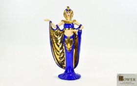 Franklin Mint ' Power ' Good Quality Hand Painted Porcelain Figurine of an Egyptian Priestess. The