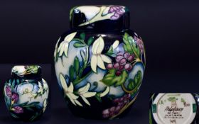 Moorcroft - Good Quality Tube lined Limited and Numbered Edition Lidded Ginger Jar ' Tempest '
