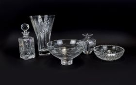 Collection Of Crystal To Include Edinburgh Crystal Vase, Stuart Bowl, Decanter etc.