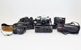 A Collection of Vintage Cameras.
