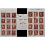 Great Britain - Victoria Penny Reds Plating Study - All Plates 119 From AA to AL - Through to - TA