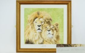 Limited Edition Signed Print Steven Parsons And Virginia McKenna For The Born Free Foundation