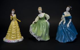 Royal Doulton Figurines ( 3 ) In Total. Comprises 1/ Adrienne HN2304. Designer M.