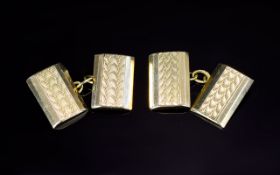 Pair Of Gents 9ct Gold Cufflinks, Hallmarked For Chester 1949,