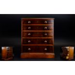 Edwardian Period - Well Made Apprentice Piece / Sampler Mahogany Miniature Graduated Chest of