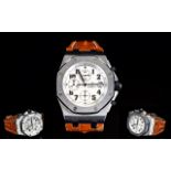 High Quality Gents Copy Fashion Automatic Stainless Steel Chronograph Wrist Watch,