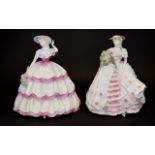 Coalport Ltd and Numbered Edition Hand Painted Bone China Figurines ( 2 ) In Total.