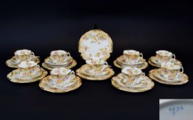 Victorian Period Fine Quality Bone China Part Tea Service ( 30 ) Pieces In Total.
