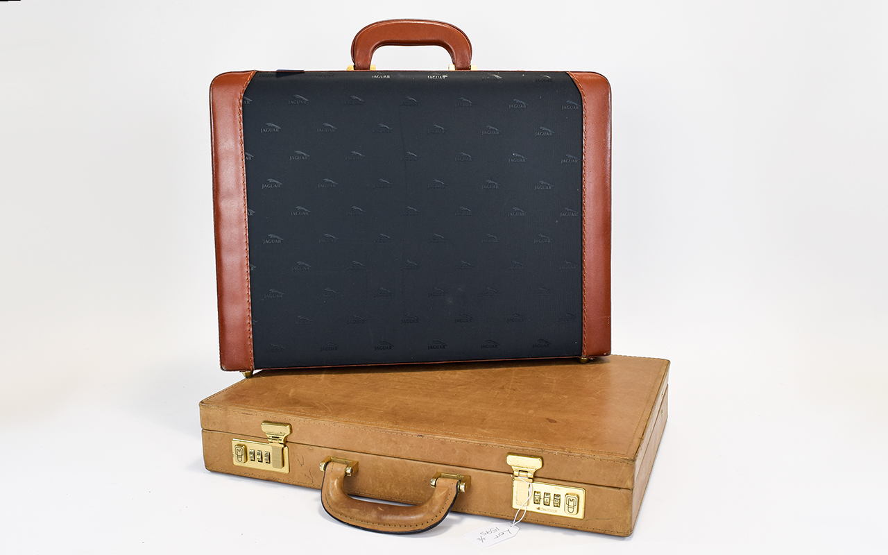 Gents Jaguar Briefcase. Together With 1 Other.