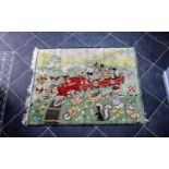 Disney Interest. Vintage 1950's Children's Rug. With a Decorative Disney Theme Throughout ( Features