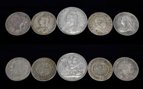 A Small Collection of George III and Victoria High Grade Silver Coins.