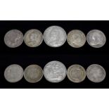 A Small Collection of George III and Victoria High Grade Silver Coins.