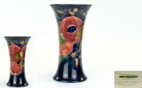 William Moorcroft Signed Trumpet Shaped Vase ' Pomegranates and Berries ' Design. c.1920's. 8.