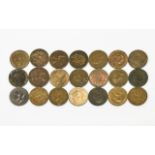 A Good Collection of British Farthings ( 21 ) Twenty One In Total.