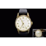 Craftsman ( 303 ) Gents 9ct Gold Cased Mechanical Wrist Watch. c.1950's / 1960's with Attached