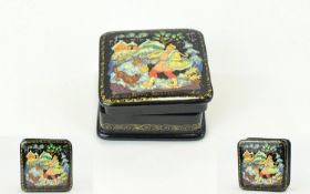 "To The Well" - Square Russian Lacquer Box,