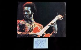 Chuck Berry Autograph On A Page 1960's