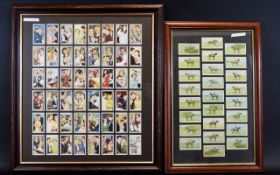 Two Framed Cigarette Card Sets.