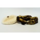 Vintage Angora Beret And Mink Stole smal