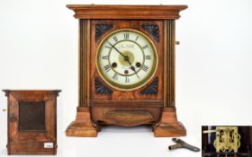 Arts and Crafts Oak Cased Mantel Clock w