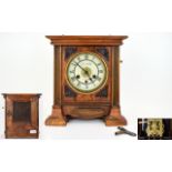 Arts and Crafts Oak Cased Mantel Clock w