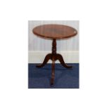 Mahogany Tripod Table, Height 27 Inches,