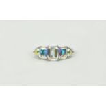 Mercury Mystic Topaz Five Stone Band Rin